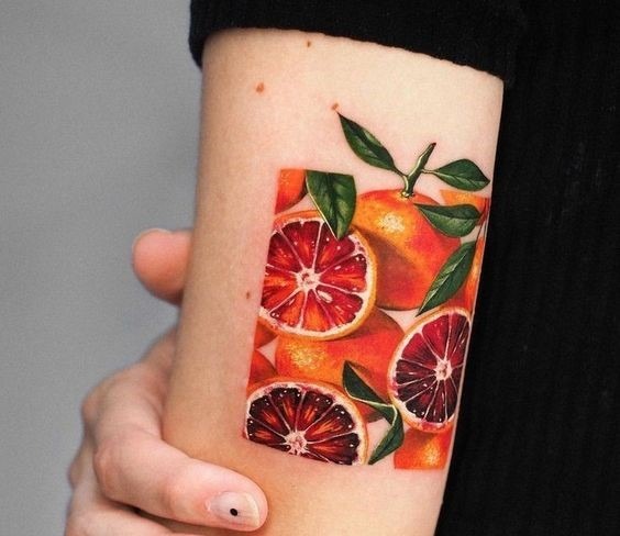 Oceanic Brush Strokes Tattoo Design