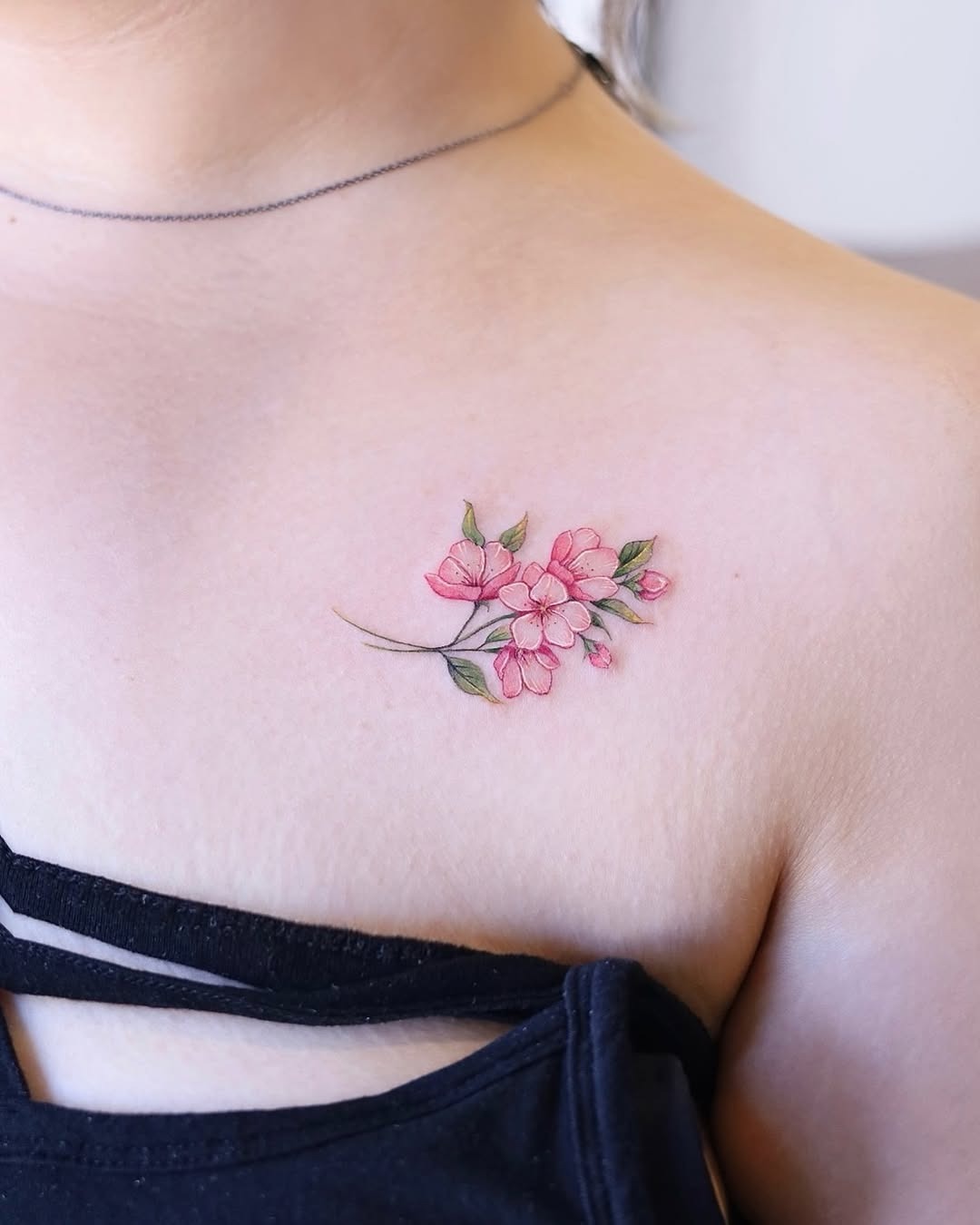 Soft elegance of cherry blossom tattoo designs Tattoo Design