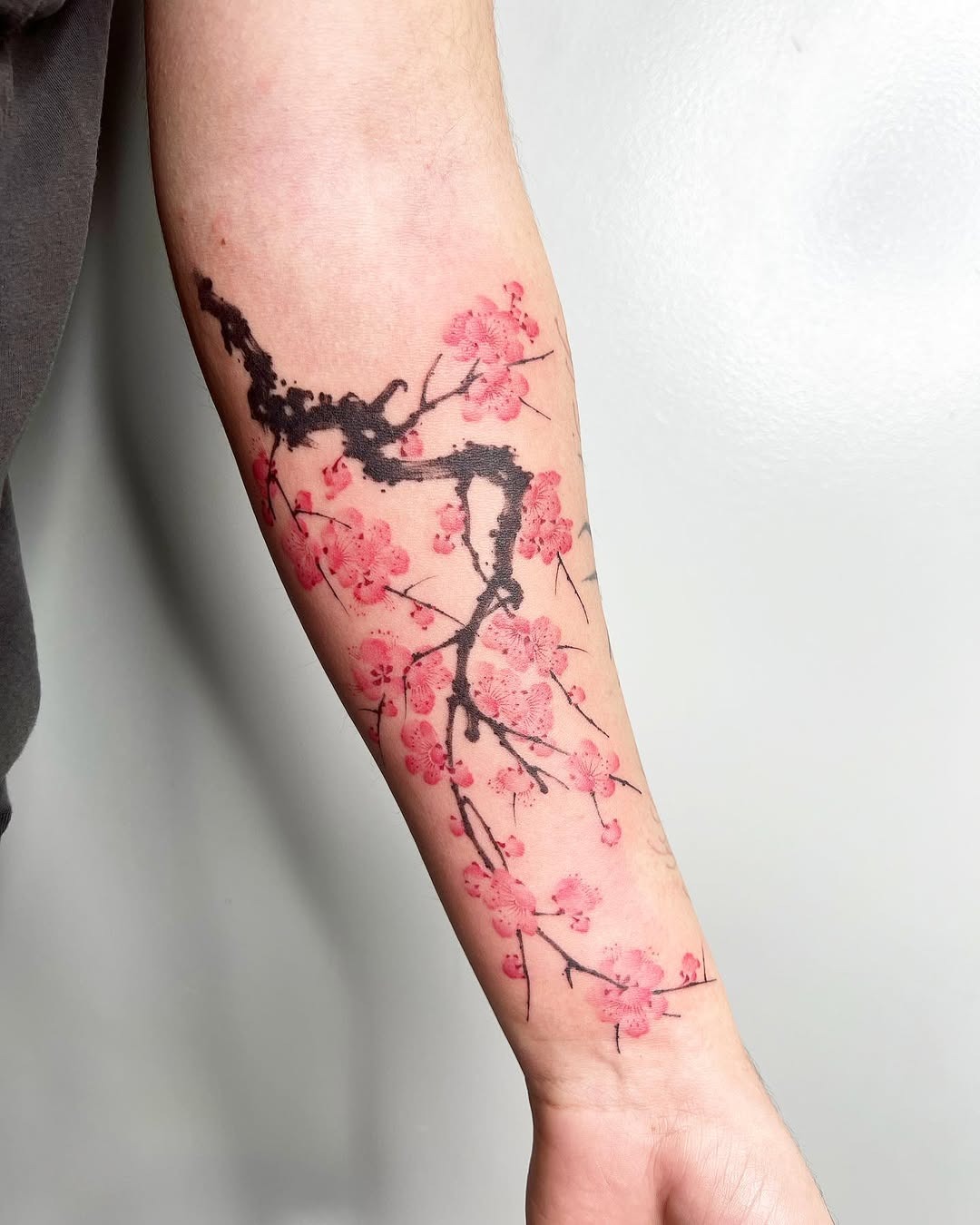 Stunning Cherry Blossom Tattoo on Arm Tattoo Design