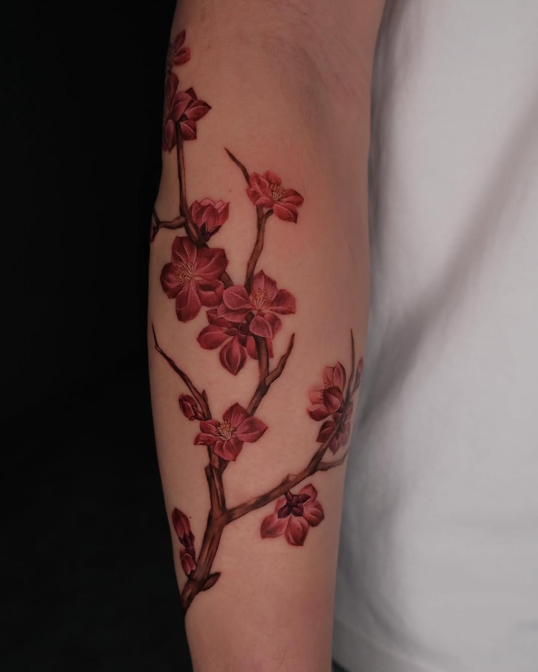 Stunning cherry blossom tattoo on forearm Tattoo Design