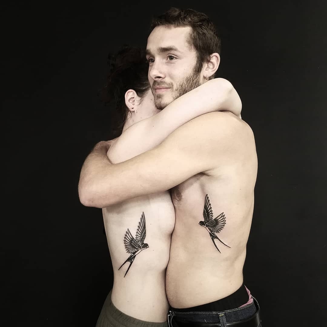 Couple Mickey & Minnie Tattoo Design