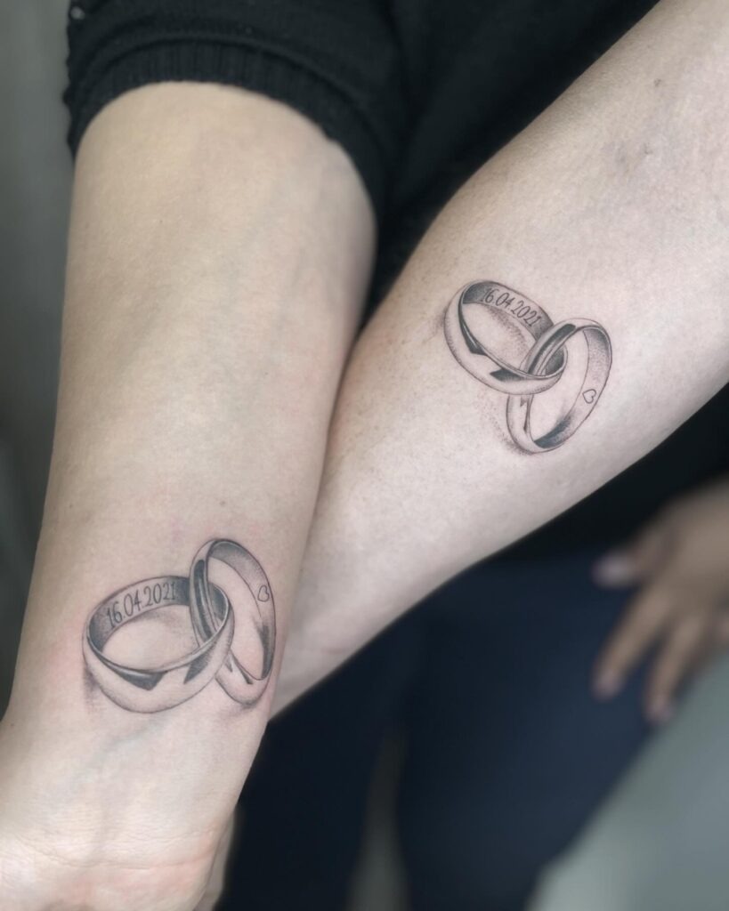 Floral Initials Couple Tattoos Tattoo Design