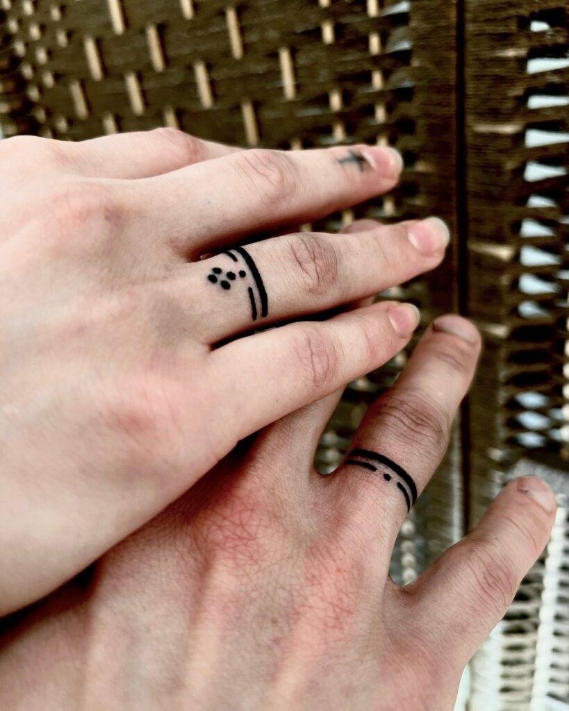 Intersecting Triangles Couples Tattoo Tattoo Design