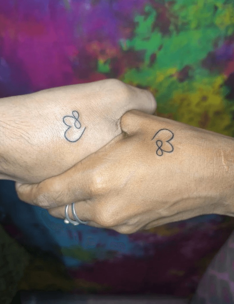 Matching Floral and Butterfly Tattoos Tattoo Design