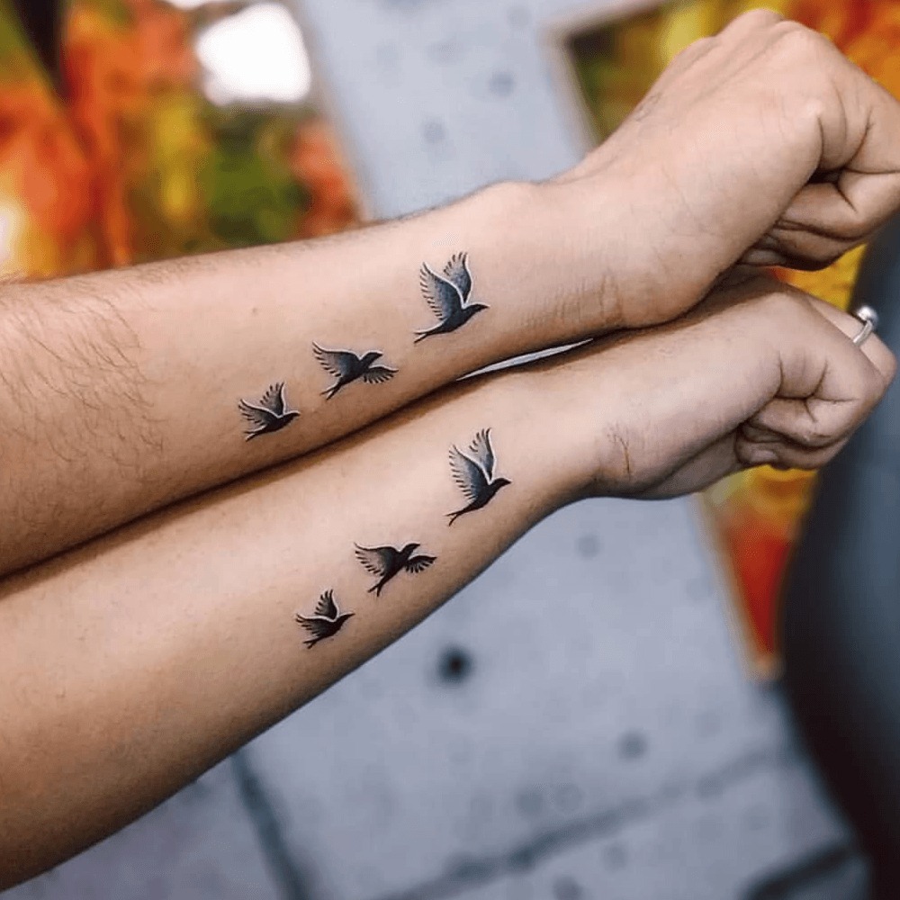 Matching Honey Bees Design Tattoo Design