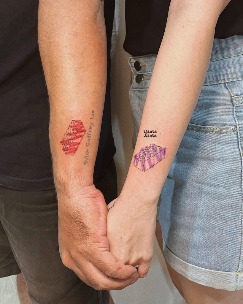 Matching Lion and Lioness Tattoos Tattoo Design