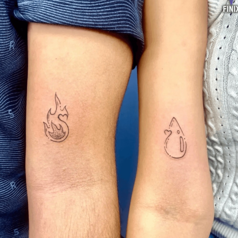 Matching Percentage Couple Tattoos Tattoo Design