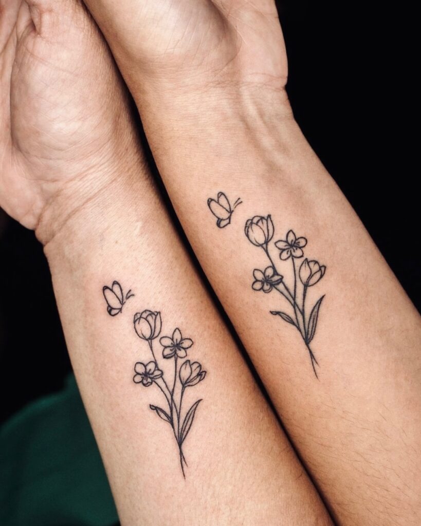 Matching Pink Lotus Tattoos Tattoo Design