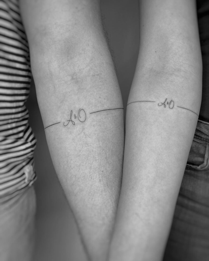 Small/Minimalistic Couple Tattoo Ideas Tattoo Design