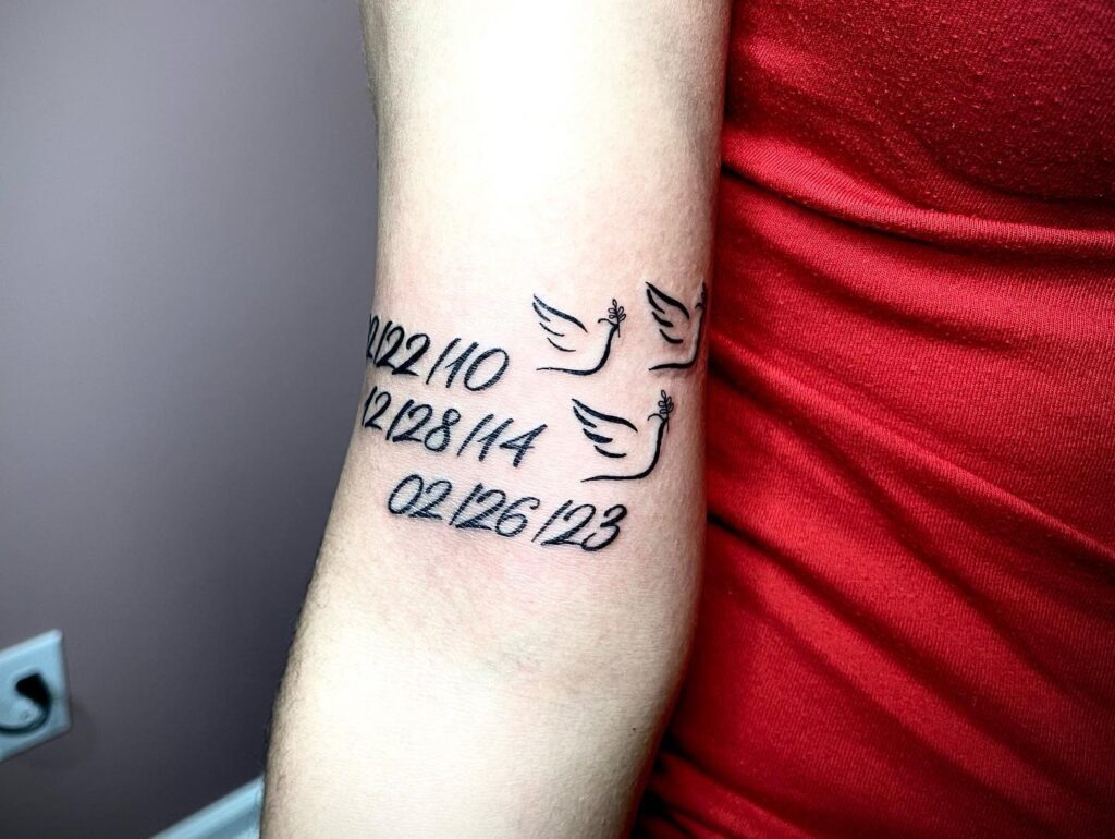 Heartbeat Memorial Forearm Tattoos Tattoo Design