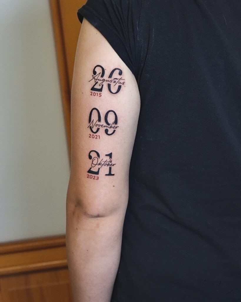 Heartfelt Memorial Date Tattoo Tattoo Design