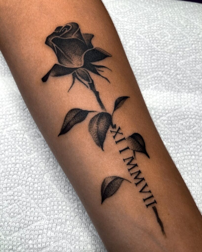 Matching Date Tattoos for Couples Tattoo Design
