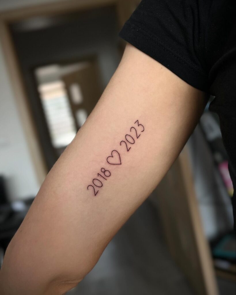 Roman Numeral Rose Date Tattoo Tattoo Design
