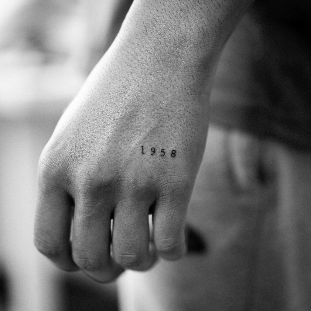 Simple Heart Connection Date Tattoo Tattoo Design