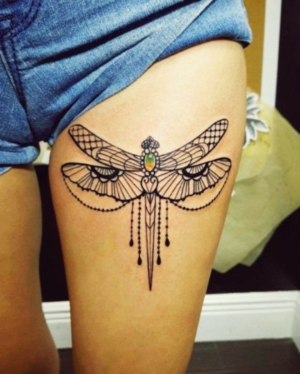 Blue and Pink Color Splash Dragonfly Tattoo Design Tattoo Design