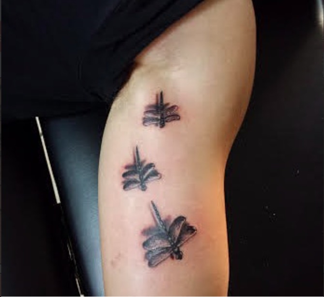 Intricate Dragonfly Tattoo Design for Chests Tattoo Design