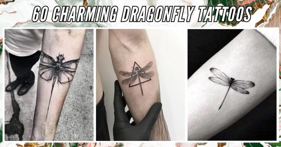 Long Tail Criss-Cross Dragonfly Tattoo Tattoo Design