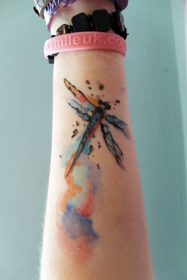 Long-Tailed Blue Shade Dragonfly Tattoo Design Tattoo Design