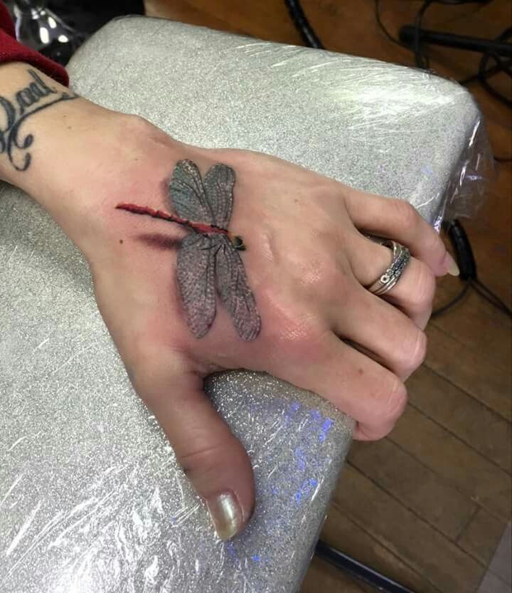 Pendulum-Styled Dragonfly Tattoo Design Tattoo Design