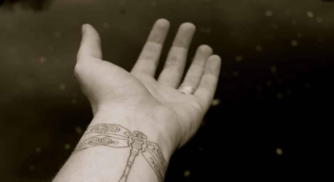 Red and Black Small Dragonfly Tattoo Design Tattoo Design