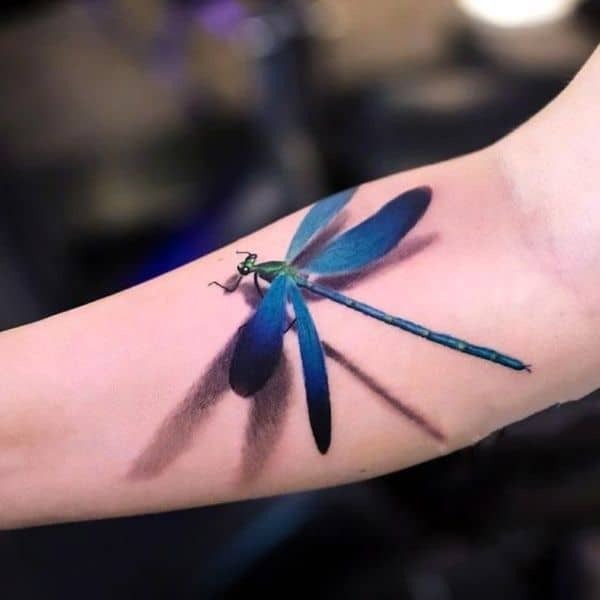 Simple Flower-like This Outline Dragonfly Tattoo Design Tattoo Design