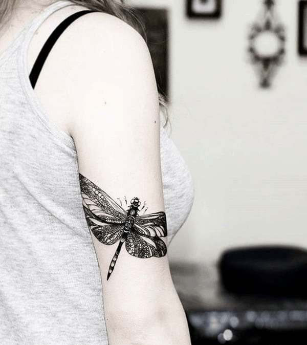 Small, Simple, Neck Nape Dragonfly Tattoo Design Tattoo Design