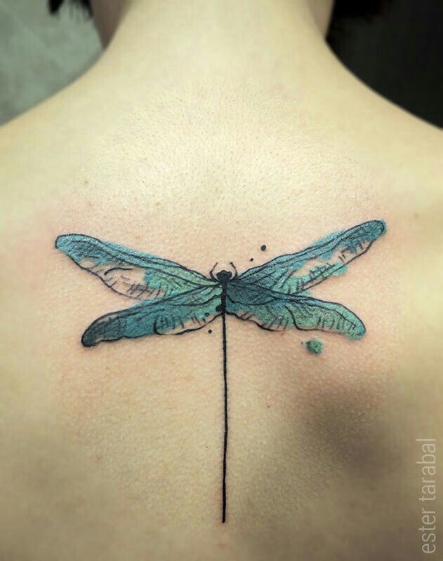 Thick and Dark Dragonfly Tattoo Design Tattoo Design