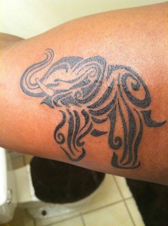 Color Splash Elephant Tattoo Tattoo Design