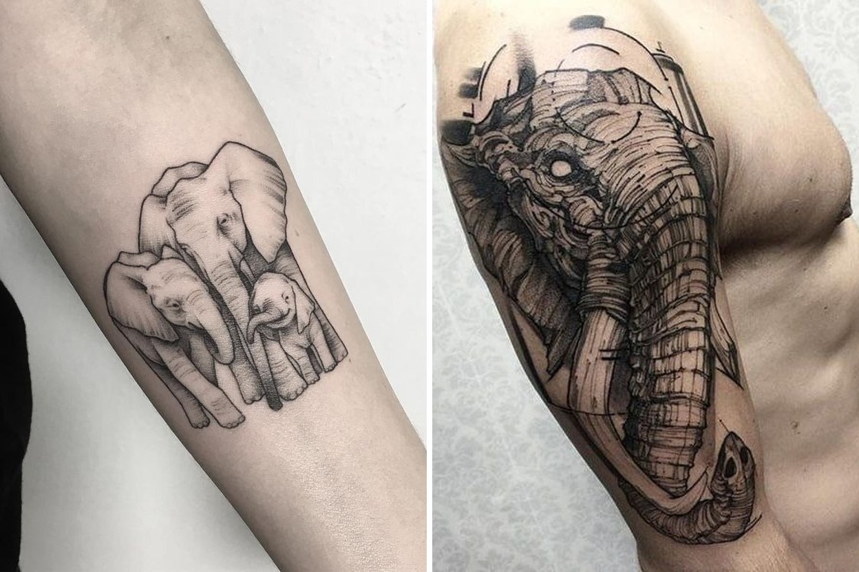 Creative Elephant Tattoo Ideas With Striking Visual Contrast Featured Lookbook Collage