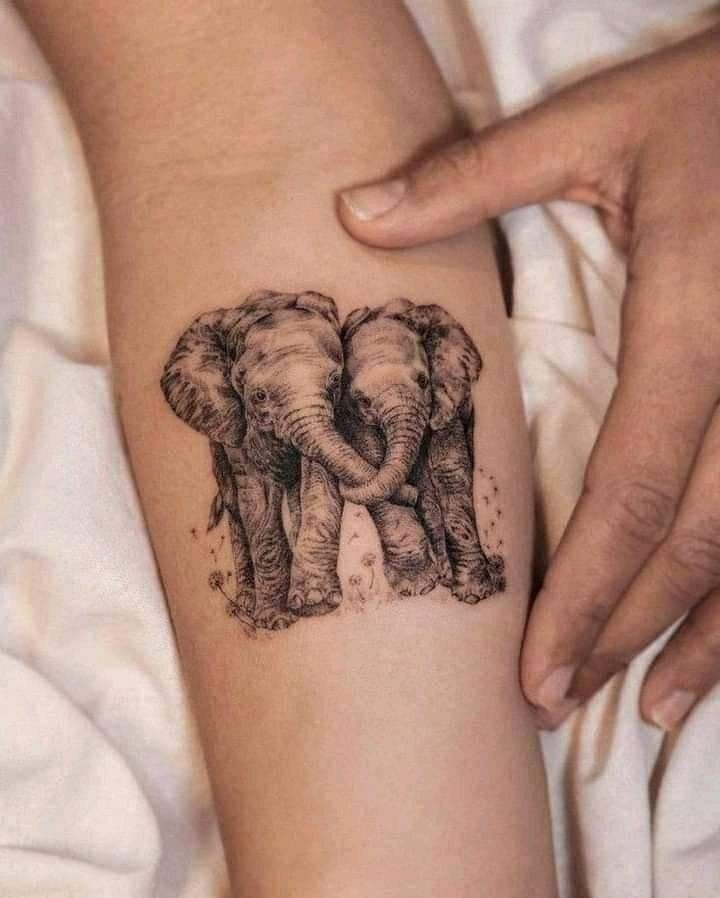 Geometric Elephant Shoulder Tattoo Tattoo Design