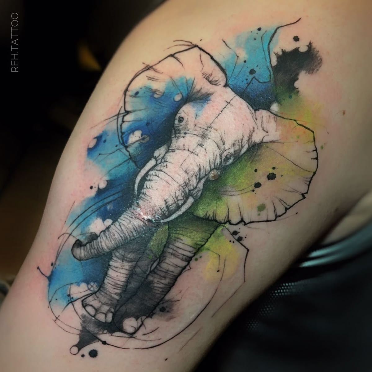 Mother-Daughter Elephant Tattoo Tattoo Design