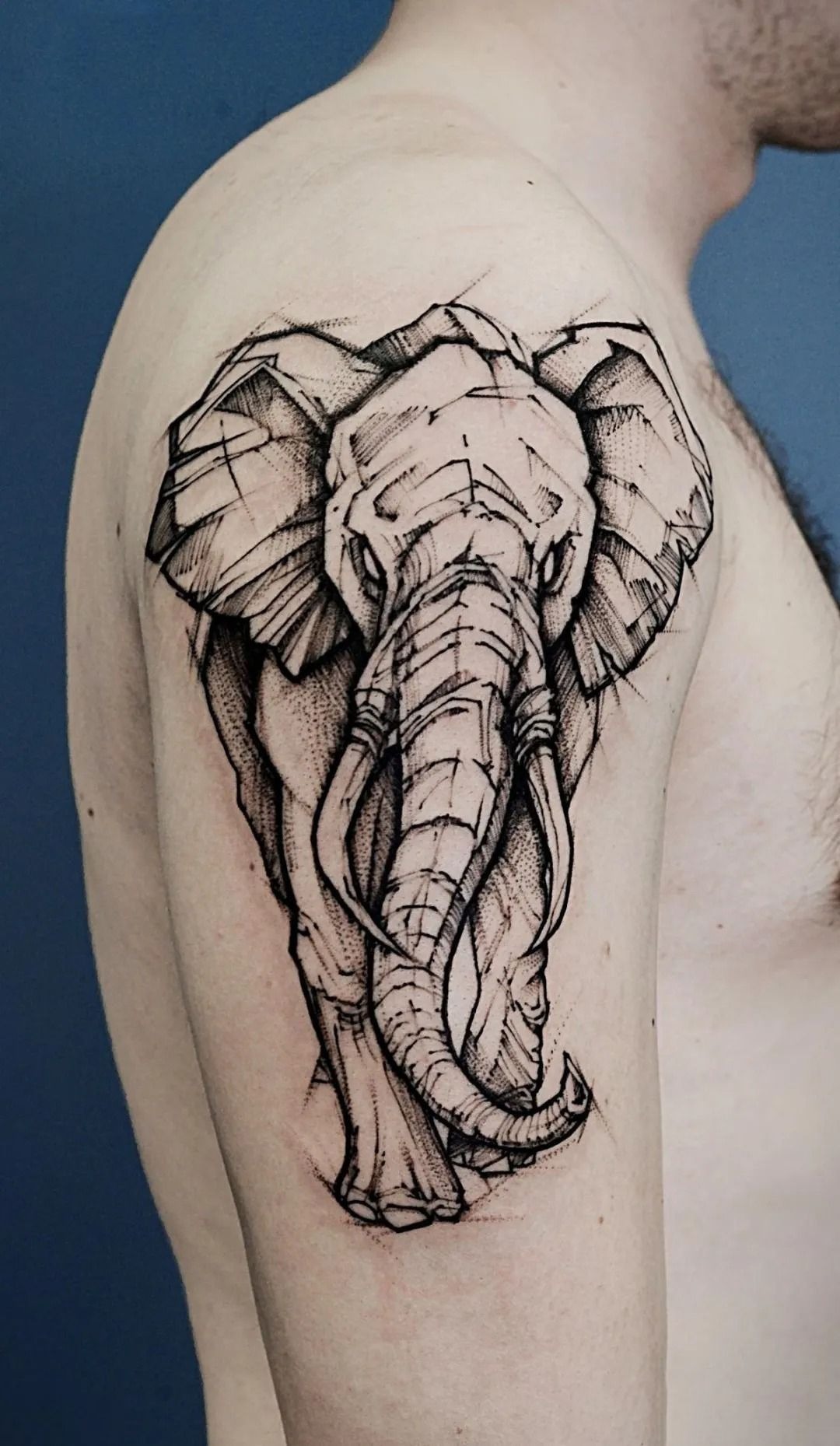 Realistic Elephant Leg Tattoo Tattoo Design