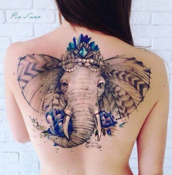 Traditional Tribal Elephant Tattoo Tattoo Design