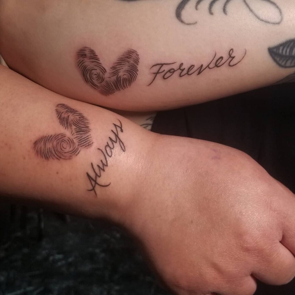 Botanical Fingerprint Leaf Tattoo Tattoo Design