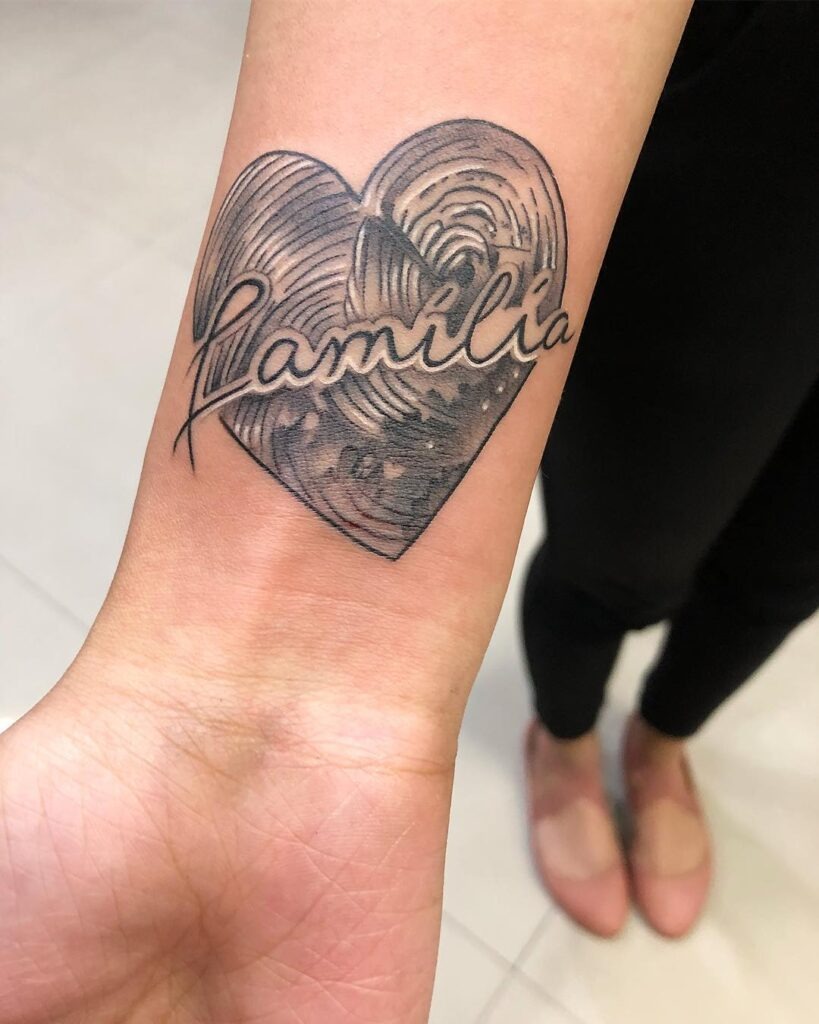 Butterfly Fingerprint Tattoo Design