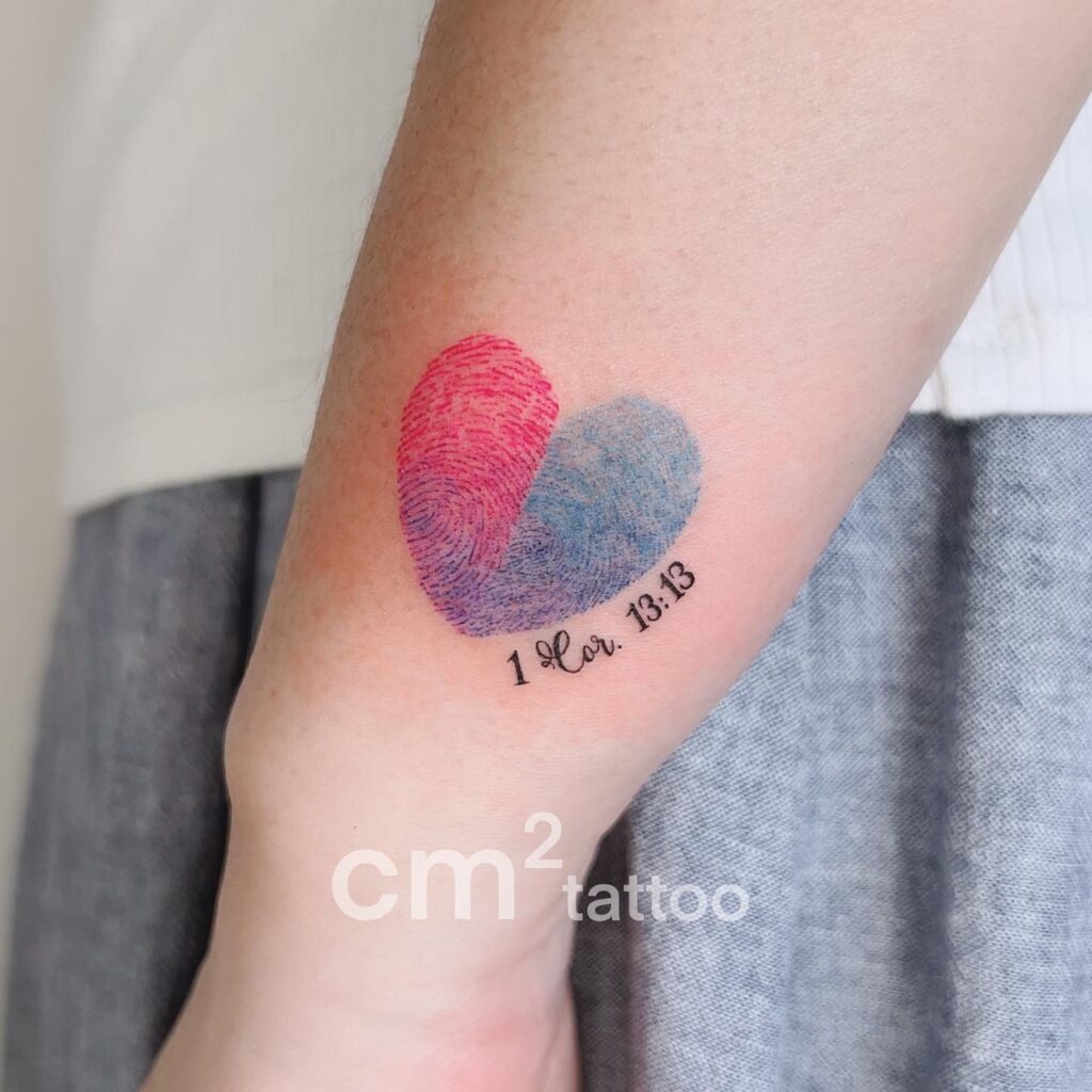 Fingerprint Familia Tattoo Design