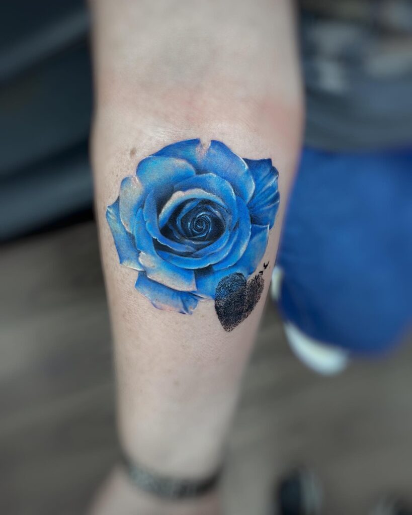 Fingerprint Petal Flower Tattoo Tattoo Design