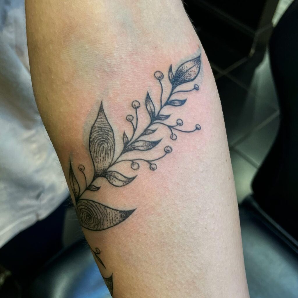 Heart-Shaped Fingerprint Tattoo for Best Friends Tattoo Design