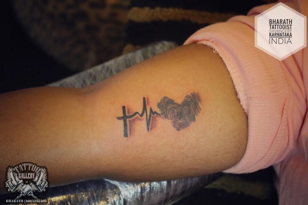 Musical Butterfly Fingerprint Tattoo” Tattoo Design