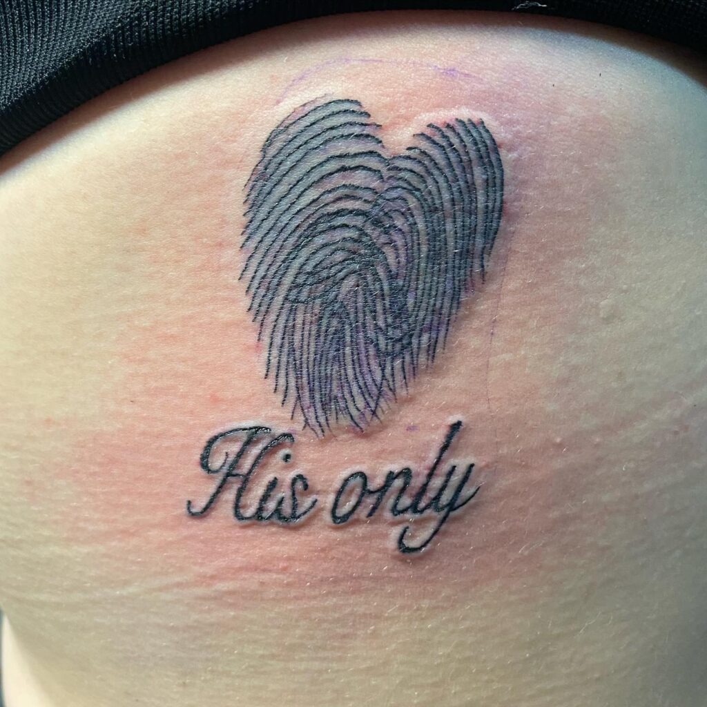 Simple Butterfly Fingerprint Tattoo Tattoo Design