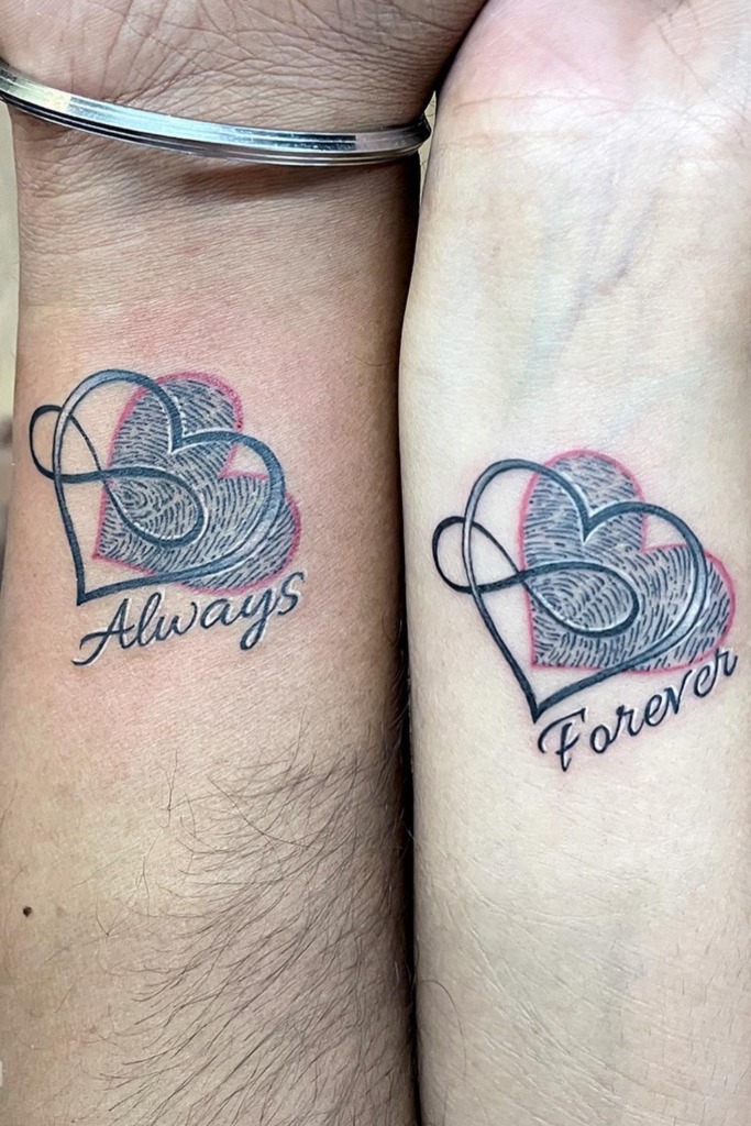 The Thumbprint & Handwriting of a Loved One Tattoo Design