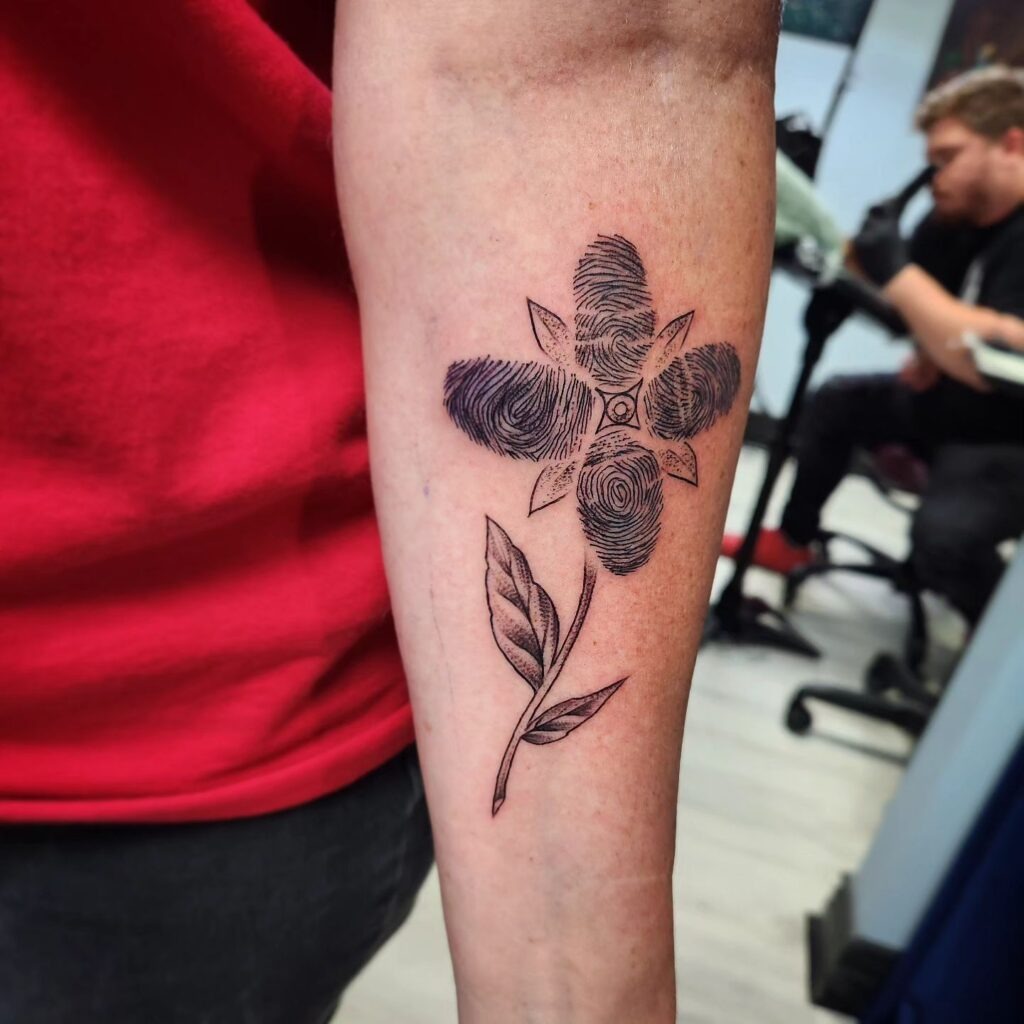 World Map Fingerprint Tattoo Tattoo Design