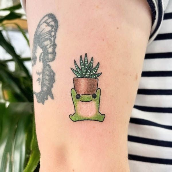 Fairy Frog with Wand Tattoo Tattoo Design