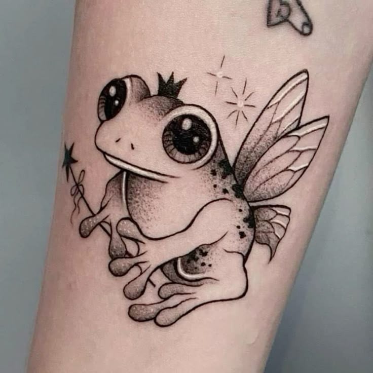 Realistic Crying Frog Tattoo Tattoo Design