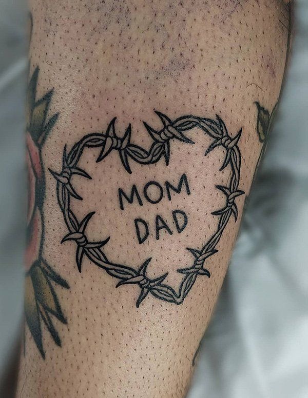 Barbed Wire Family Heart Tattoo Tattoo Design