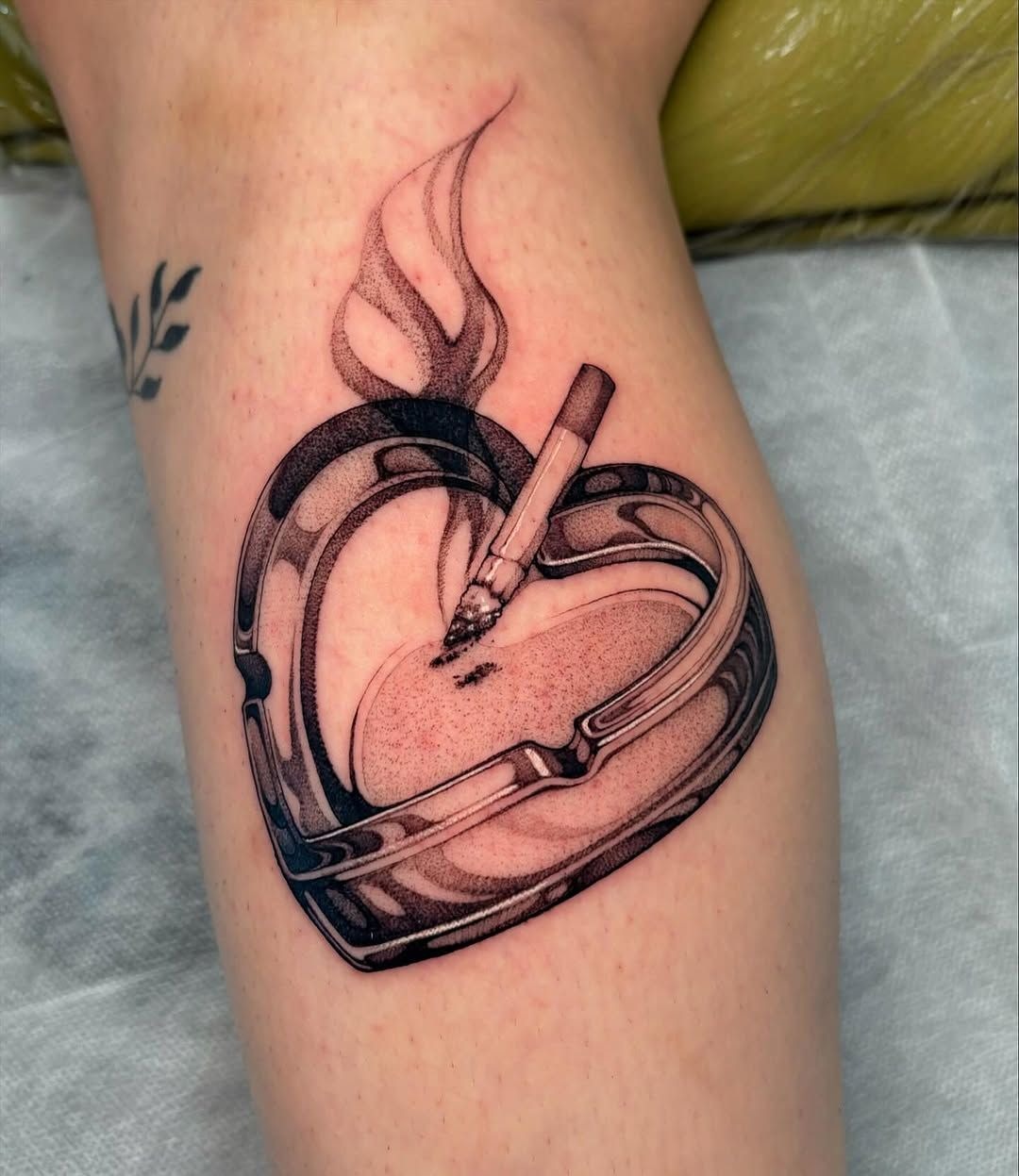 Chrome Heart With Cigarette Tattoo Tattoo Design