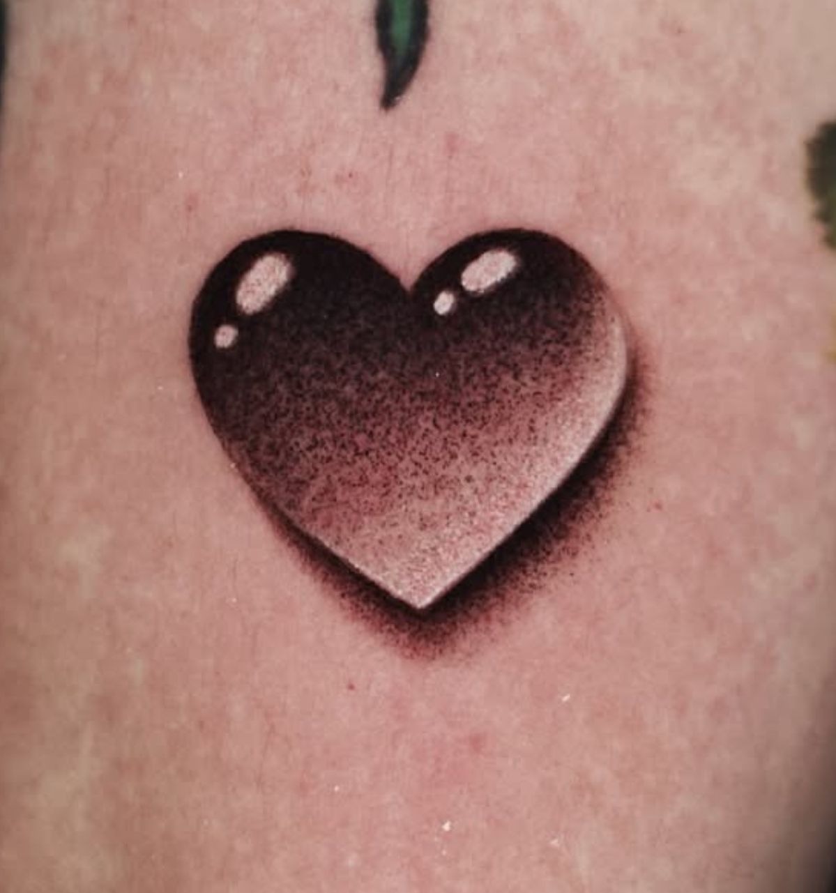 Glossy Shaded Heart Tattoo Tattoo Design