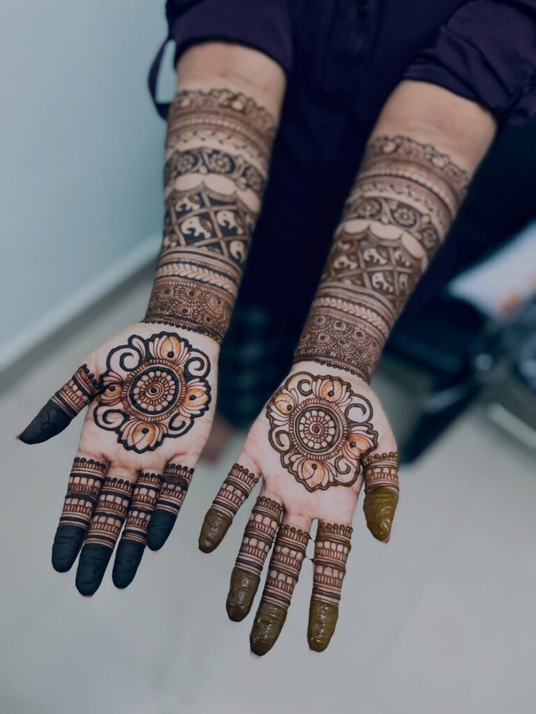 Majestic Mandala and Elephant Motif Henna Design Tattoo Design