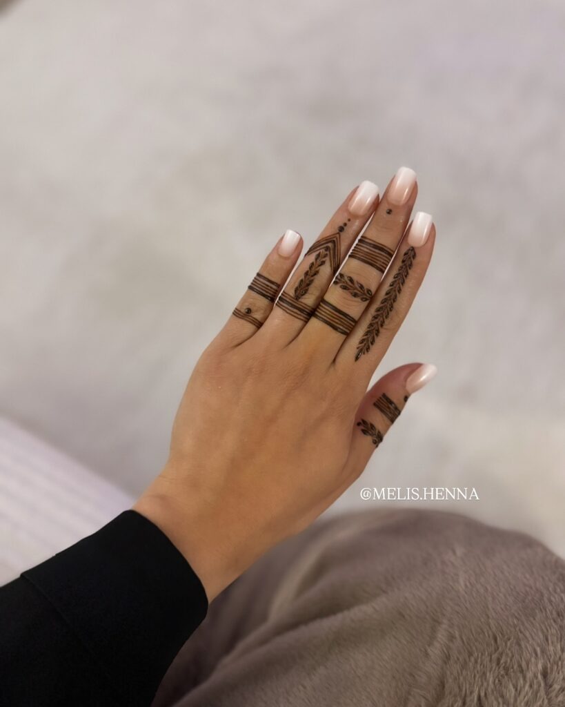 Minimal Finger Band Henna Design Tattoo Design