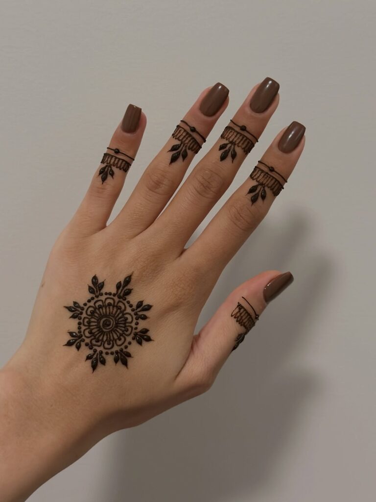 Simple Mandala Henna Design Tattoo Design